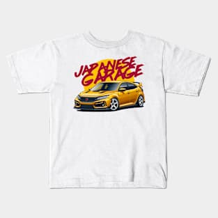 Yellow Civic Type R Kids T-Shirt